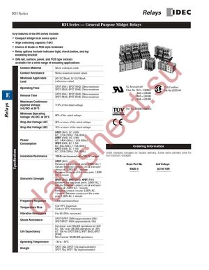 RH2B-ULAC220-240V datasheet  
